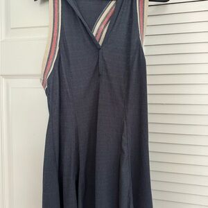 Free people Gray striped collared golf tennis active Dress with Stripes